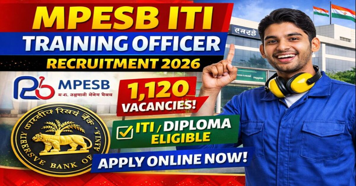 MPESB ITI Training Officer Recruitment 2026