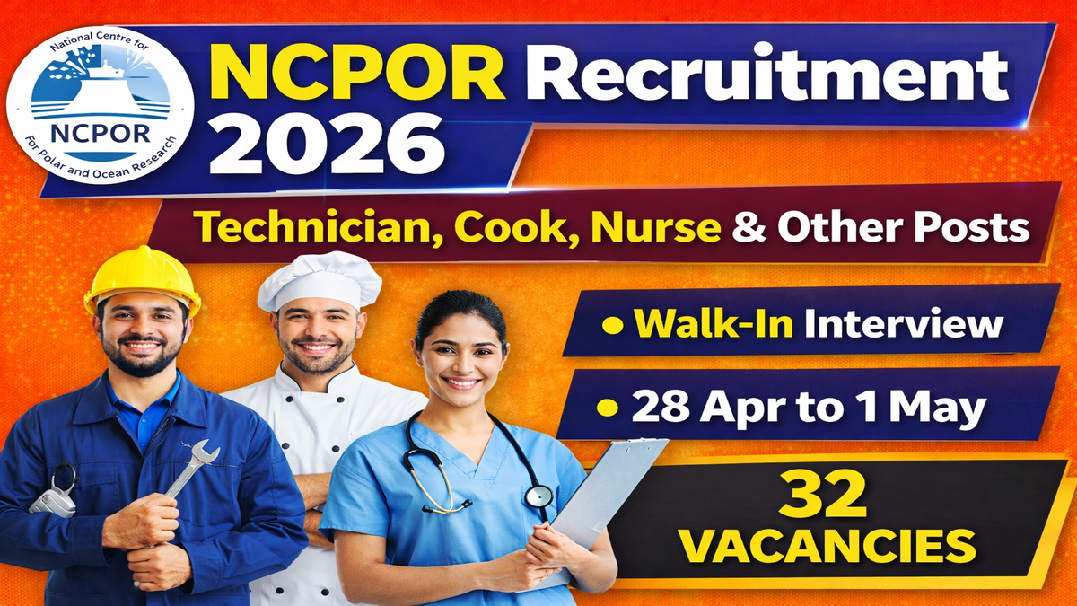 NCPOR Recruitment 2026