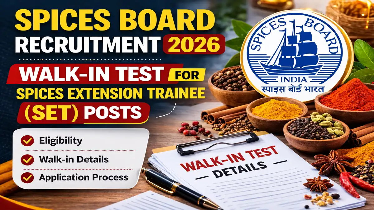 Spices Board Recruitment 2026